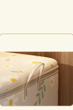 Discount Dear-Lover Daisy Print Nonwovens Wardrobe Large Storage Bag with Lid White