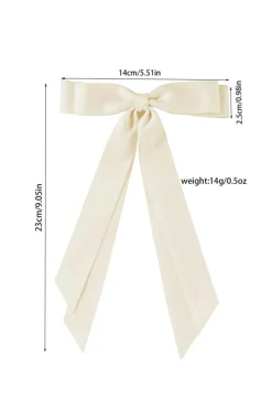 Discount Dear-Lover Double Bow Knot Alligator Hair Clip White
