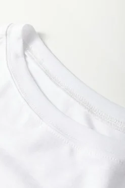 Outlet Dear-Lover Faux Two Piece Floral Long Sleeve Patchwork Tee White