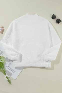 Clearance Dear-Lover Floral Quilted Jacket White