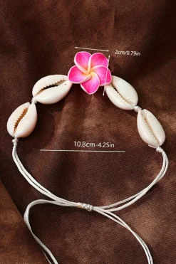 Clearance Dear-Lover Flower Seashell Adjustable Bracelet White