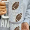Outlet Dear-Lover Game Day Rugby Football 40oz Tumbler White