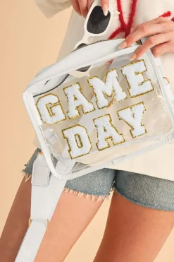 Hot Dear-Lover GAME DAY Rugby Football Clear Shoulder Bag White