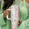 Fashion Dear-Lover He Is Risen Flower Print Stainless Steel Tumbler 40oz White