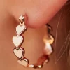 Hot Dear-Lover Heart Shape Plated Alloy Small Hook Earrings White
