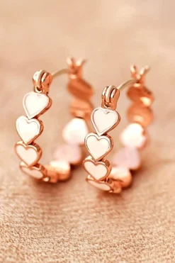 Hot Dear-Lover Heart Shape Plated Alloy Small Hook Earrings White