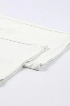 Sale Dear-Lover High Waist Straight Leg Cargo Pants with Pockets White
