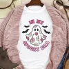 Fashion Dear-Lover IN MY SPOOKY ERA Halloween Ghost Graphic Tee White