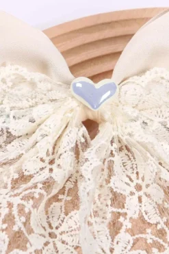 Online Dear-Lover Lace Bowknot Sweetheart Hair Clip White
