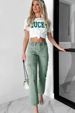 New Dear-Lover LUCKY Printed Round Neck St Patricks T Shirt White