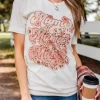 Outlet Dear-Lover Mama Flower Leopard Graphic Tee White