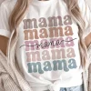 New Dear-Lover mama Lettering Printed Crew Neck Tee White