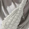 Online Dear-Lover Marshmallow Quilted Drawstring Decor Sling Bag White