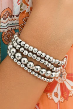 Clearance Dear-Lover Multi Layered Beaded Bracelet White