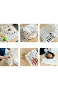 Sale Dear-Lover Multifunctional Cotton Kitchen Decor Dishes Towel White