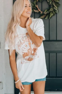 Best Dear-Lover MUSIC CITY NASHVILLE Graphic T Shirt White