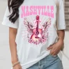 Discount Dear-Lover NASHVILLE Guitar Graphic Music Festival T Shirt White
