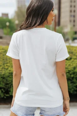Hot Dear-Lover NASHVILLE MUSIC CITY Graphic Crew Neck Tee White