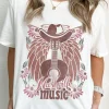 Best Dear-Lover Nashville Music Cowboy Hat Guitar Graphic Tee White