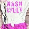 Fashion Dear-Lover NASHVILLE Star Graphic Crewneck T Shirt White