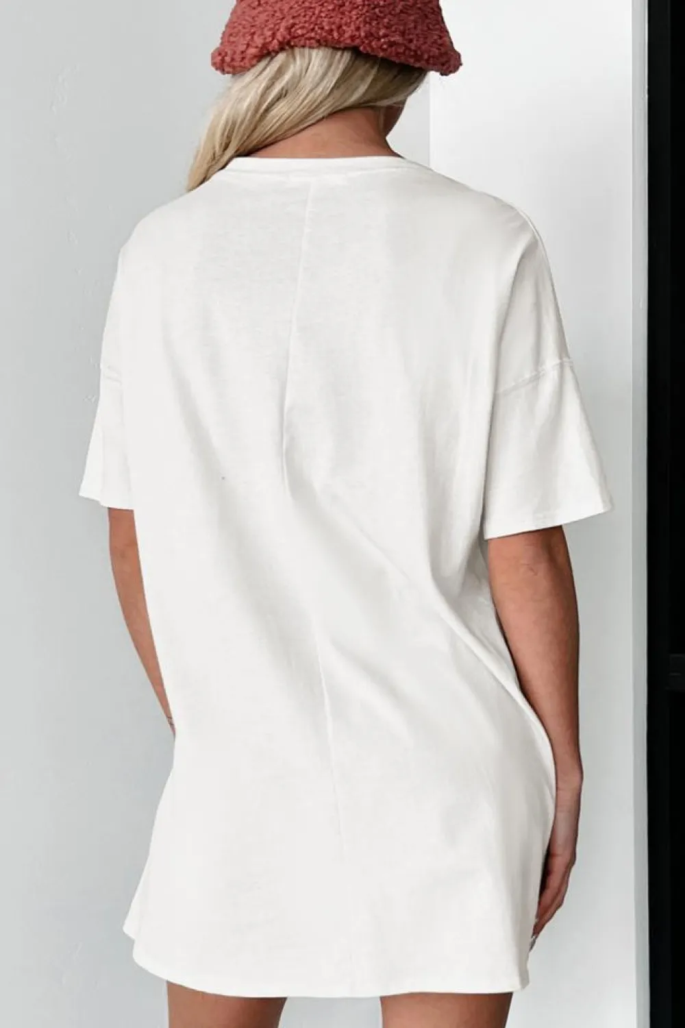 Best Dear-Lover PARTY IN THE USA Graphic Oversized Tee White