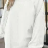 Hot Dear-Lover Ribbed Corduroy Oversized Sweatshirt White