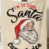 New Dear-Lover Santa Claus Christmas Slogan Print Soft Blanket 125*150cm White