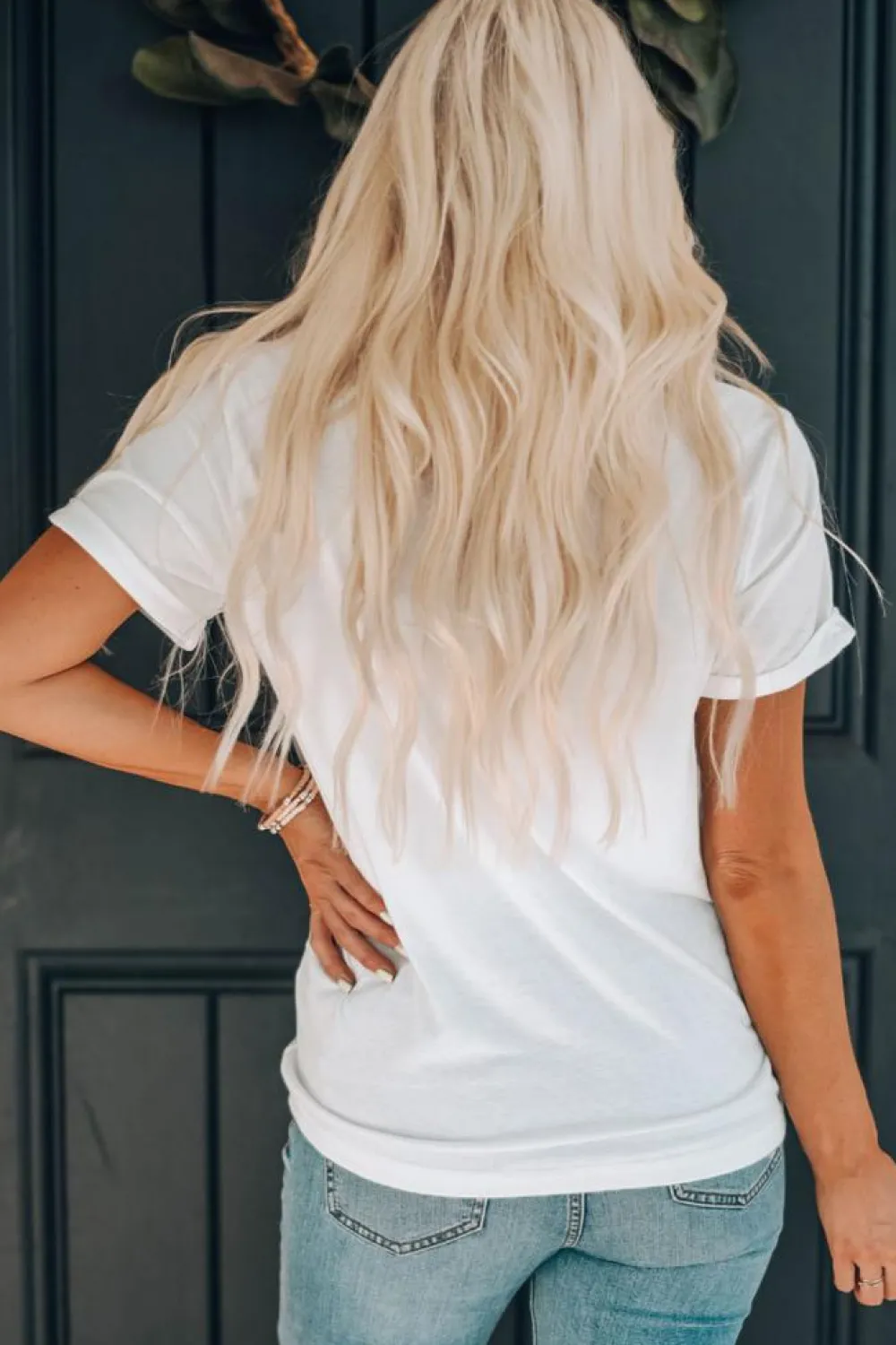 Discount Dear-Lover Sequin Crawfish Potato Lemon Corn Graphic Crewneck T Shirt White