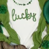 Best Dear-Lover Sequined Lucky St.Patricks Day Graphic Tee White