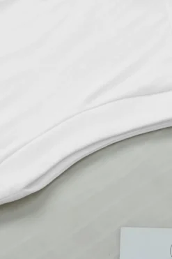 New Dear-Lover Side Drawstring Short Sleeve Crew Neck Top White
