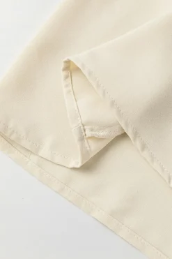 Online Dear-Lover Solid Color Lantern Sleeve Notched V Neck Blouse White
