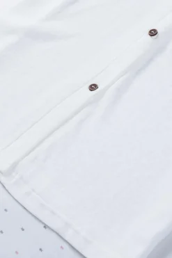 Fashion Dear-Lover Solid Color Open-Front Buttons Cardigan White