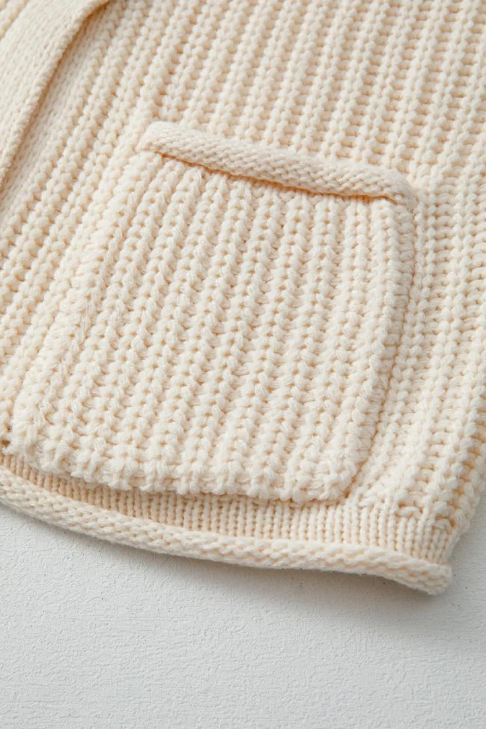 Discount Dear-Lover Solid Textured Knit Side Pockets Buttoned Sweater Vest White