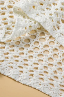 Outlet Dear-Lover Star Graphic Crochet Knitted Summer Sweater Top White