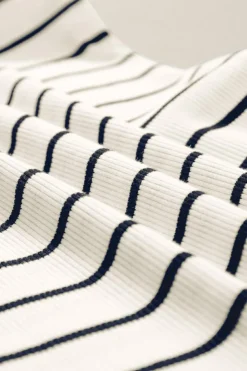 Outlet Dear-Lover Ribbed Knit Tank Mini Dress White Stripe