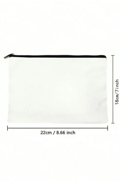 Outlet Dear-Lover TEACHER Graphic Print Zipper Cosmetic Bag White