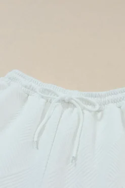 Online Dear-Lover Ultra Loose Textured 2pcs Slouchy Outfit White