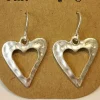 Clearance Dear-Lover Valentine Hollowed Heart Shape Earrings White