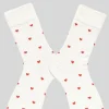 Fashion Dear-Lover Valentines Heart Pattern Crew Socks White