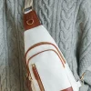 Discount Dear-Lover Vintage PU Leather Zipped Crossbody Bag White