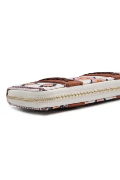 New Dear-Lover Western Aztec Print PU Leather Wristlet Wallet White