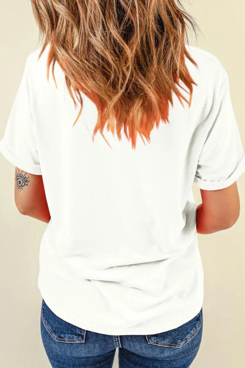 Outlet Dear-Lover Western Hat Boots Bow Knot Casual Graphic T Shirt White