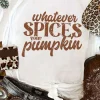 New Dear-Lover Whatever Spices Your Pumpkin Graphic Tee White