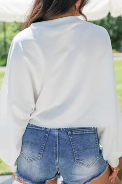 New Dear-Lover XOXO Chenille Letter Graphic Valentine Pullover Sweatshirt White
