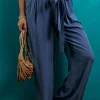 Outlet Dear-Lover Belted Frilly Waist Wide Leg Loose Pants Wild Wind