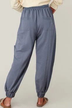 Sale Dear-Lover Mineral Wash Multi Pockets Lace-up Waist Harem Pants Wild Wind
