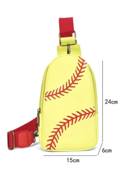 Discount Dear-Lover Balls Pattern PU Leather Zipped Sling Bag Yellow