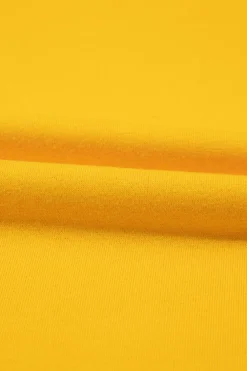 Fashion Dear-Lover Color Block Thumbhole Sleeve Drop Shoulder Sweatshirt Yellow