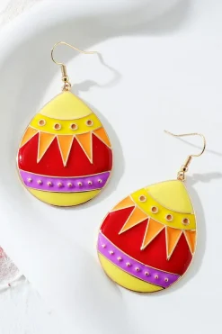 Discount Dear-Lover Easter Egg Hook Earrings Yellow