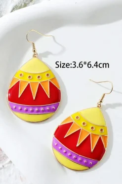 Discount Dear-Lover Easter Egg Hook Earrings Yellow